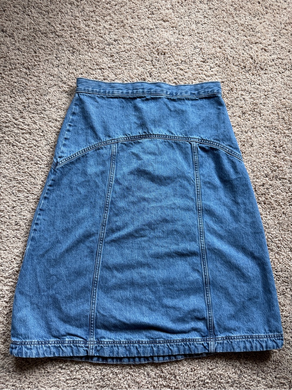 Old Navy High Waisted Seamed Denim Western A-Line Jean Skirt 8